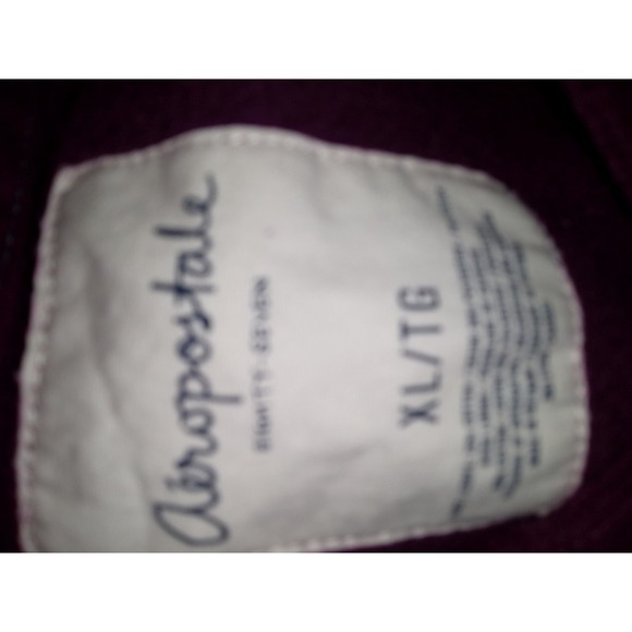 Women's Y2K Aeropostale Spellout purple Pullover  Hoodie‎ Size XL - Picture 8 of 14